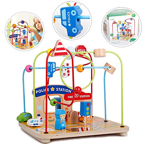 2 Wooden+Traffic+Coaster+Educational+Toddlers