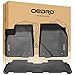 OEDRO Floor Mats Fit for 2014-2019 Toyota Highlander, Unique Black TPE All-Weather Guard Includes 1st and 2nd Row: Front, Rear, Full Set Liners