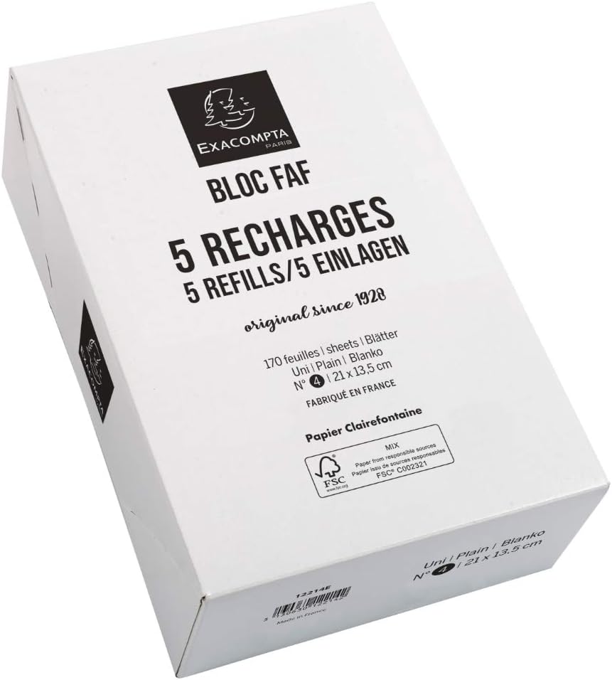Exacompta, Ref 12214E, FAF Desk Pad Refill / Recharge Pad No.4 (170 Sheets), 210 x 135mm in Size - Image 3