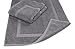 SALBAKOS 100% Turkish Cotton Bath Mat Set 2-Piece - 20x34 inch, Premium Quality Hotel & Spa Collection, Soft, Absorbent, Long Lasting, Durable Bathroom Rugs (Gray, 2 Bath Mats)