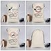 KEFAN 3 Pack Santa Sack Christmas Bag, Canvas Cotton Bag for Gifts Wrapping with Drawstrings Large Size 27.5