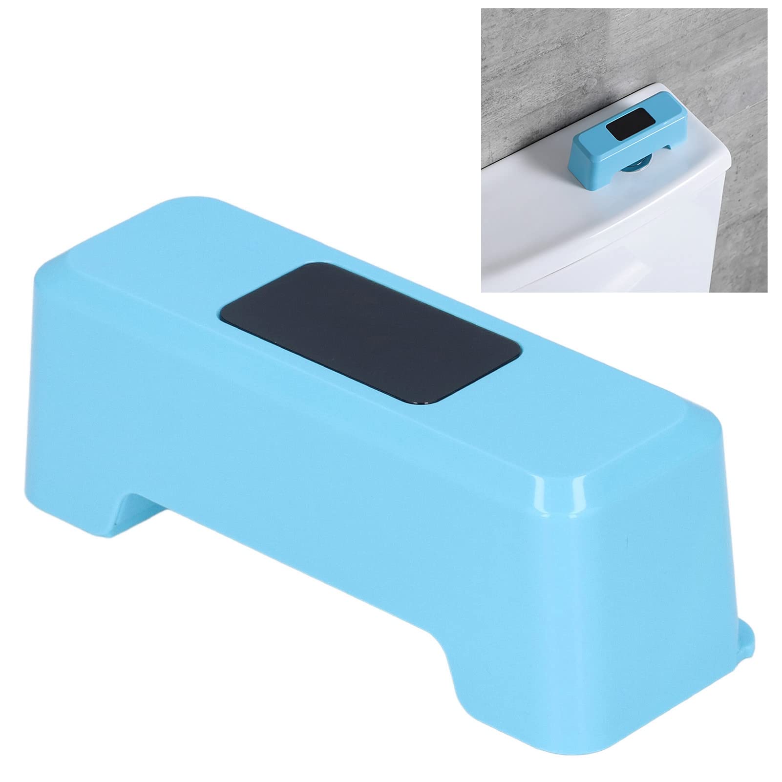 Touchless Toilet Flush Sensor, Automatic Infrared Urinal Flush Valve with 5 Silicone Head, 0.25S Induction Smart Water Saving Toilet Flusher for Home Hotel Waterproof(Blue)