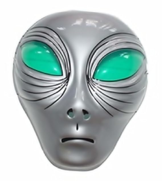 WIDMANN Maske für Kostüm - Verkleidung - Karneval - Halloween - Alien - Extraterrestre - Farbe Grau - Erwachsene - Mann - Jun