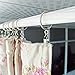 ANJUU 12 Pack 38mm Inner Diameter Metal Curtain Drape Sliding Eyelet Rings Silver Tone