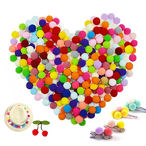 Shaoshao _250 Pieces 1 Inch Assorted Pompoms Multicolor Arts and DIY Creative Crafts