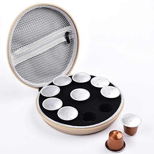 image for COMECASE Travel Hard Case Holder for Nespresso & Compatible Capsules P