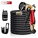 Crenova 100ft Garden Hose Upgraded Expandable Hose with Double Latex Core, 3/4 Solid Brass Connector, Expanding Water Hose with 7 Function Metal Spray Nozzle