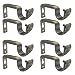 Anndason Heavy Duty Curtain Rod Brackets for 3/4 or 5/8 Inch Rod, Bronze Color, (Set of 8)