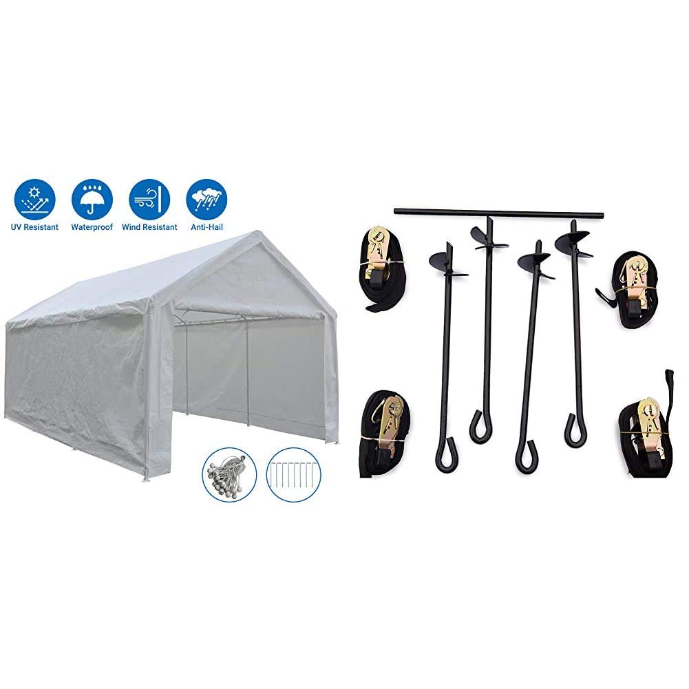 Buy Abba Patio Extra Large Heavy Duty Carport with Removable Sidewalls