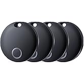 Air Tracker Tag, Bluetooth Tracker-4 Pack Works with Apple Find My (iOS Only), Smart Tags for Luggage, Keys, Backpack, IP67 Waterproof
