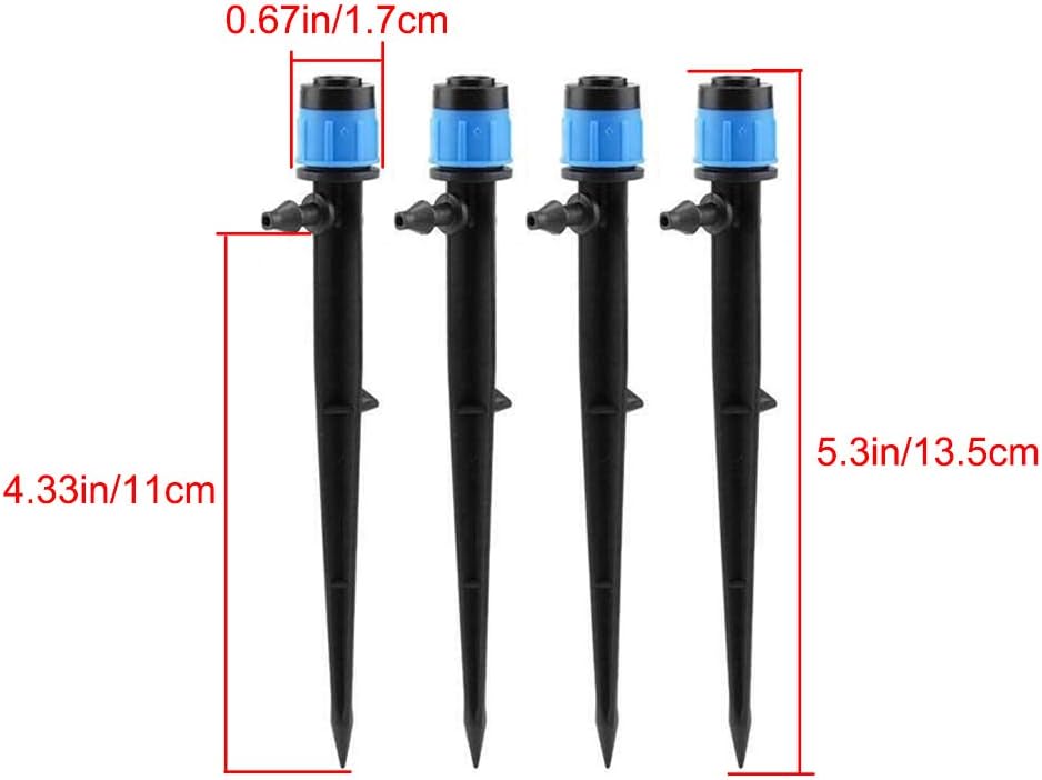 Anpatio 50 Pcs 360 Degree Micro Irrigation Drippers System Garden Adjustable Sprinklers Emitter Watering Equipment Misting Nozzles for Garden Lawn Fruit Tree Flower Vegetables Plants : Garden & Outdoor