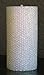 80 Hour-6 Inch Natural Beeswax Hybrid Pillar Glitter Candle, White Lotus Color