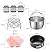 Accessories Set Compatible with Instant Pot 6,8 QT, Steamer Basket with Divider, Springform Pan, Egg Bites Mold, Stackable Steamer Racks, Magnetic Cheat Sheet by Nenazzz