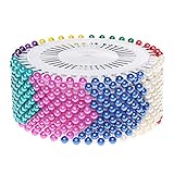 Pengxiaomei 480 Pcs Sewing Pins Straight Pins Head pins, Colorful Round Pearl Head Dressmaking Quilting Pins for Crafts Sewing Decorations