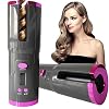 Automatic Hair Curler Cordless, Portable Fast Heating Ceramic Barrel with Adjustable Temperature & Timer,Curling Wand…