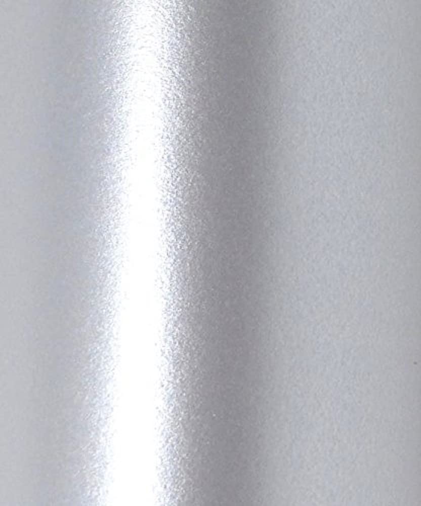 Premium Metallic Silver Paper A4 – 120gsm Shimmer Cardstock with Real Silver Pigments – Inkjet & Laser Printer Compatible – Luxury Certificate, Invitation & Craft Paper Sheets (50)