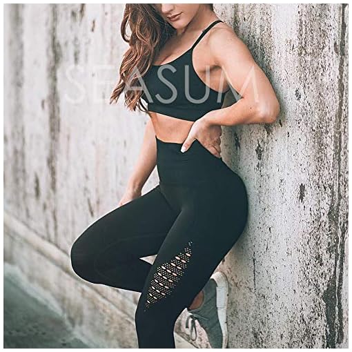 Women High Waisted Leggings Seamless Workout Yoga Pants Butt Lift Tummy Control - Image 5