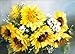 DIY 5D Diamond Painting by Number Kit, Sunflower Crystal Rhinestone Embroidery Cross Stitch Arts Craft Supply Canvas Wall Decor
