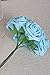 Ling's moment Artificial Flowers Blue Roses 50pcs Real Looking Fake Roses w/Stem for DIY Wedding Bouquets Centerpieces Arrangements Party Baby Shower Home Decorations