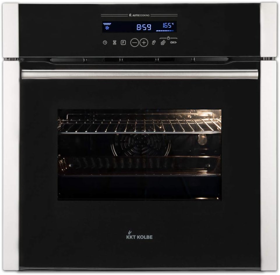 KKT KOLBE Premium Einbau-Backofen (60cm / 70 l / 3,2kW / Teleskopauszüge/Kerntemperaturfühler/Drehspieß/Grill-/Brat-System/Katalyse Selbstreinigung/Wärmeschutzverglasung) EB8016ED
