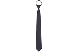 AUSKY Pre-tied Adjustable Zipper Skinny necktie,2.35inch Clip on Slim Ties for men or boys (1 Pack & 4 Packs for option)