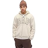 GAP mens Logo Sherpa Full Zip Sweatshirt