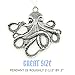 UMBRELLALABORATORY Steampunk Octopus Necklace | Victorian Style, Silver Finish Handmade Pirate Accessory