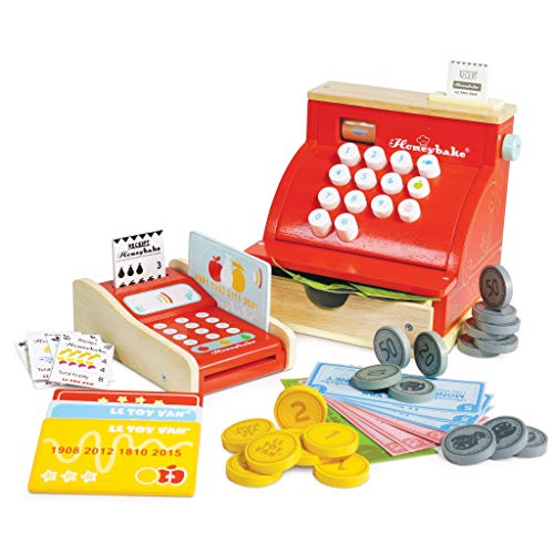 Le Toy Van Honeybake Play Money Set Premium Wooden Toys for Kids Ages 3 Years & Up