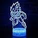 DGLighting Cartoon Shape 3D Optical Illusion Smart 7 Colors LED Night Light Table Lamp with USB Power Cable, for Dragon Ball Fans Gift (Vegeta)