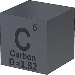 Carbon Cube - Metal Element Cubes - Laser Engraved
