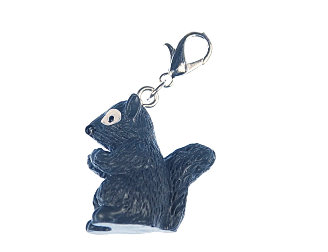 Miniblings Gray Squirrel Charm Pendant Zipper Pull Forest Animal