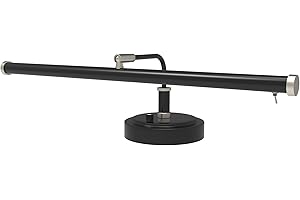 Cocoweb 19" Black with Brass Accents LED Directional Piano Desk Lamp - PLED101D (Satin Nickel)