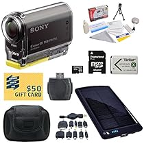 Sony HDR-AS30V HD POV Action Camcorder with 47stPhoto Ultimate Accessory Kit Includes - 32GB High-Speed Micro SD Card + Card Reader + NP-BX1 1400mAh Li-ion Battery + Hard Shell Carrying Case + Solar Battery Charger/ Backup + Lens Cleaning Kit including LCD Screen Protectors Photo Print