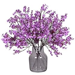 15 Pcs Purple Artificial Flowers Babys Breath