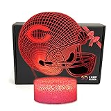 Deal Best NFL Team 3D Optical Illusion Smart 7 Colors LED Night Light Table Lamp with USB Power Cable (Chicago Bears)