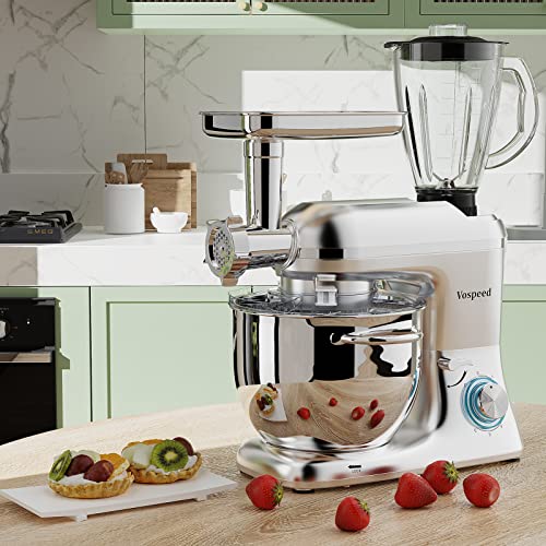 Vospeed 5 IN 1 Stand Mixer, 850W TiltHead Multifunctional Electric
