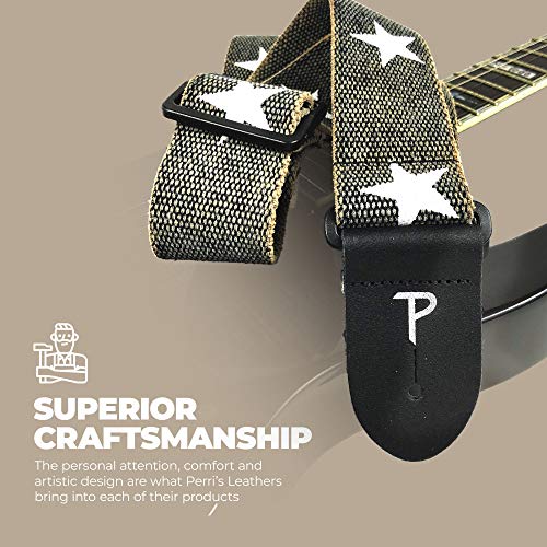 Perri’s Leathers Ltd. Guitar Strap Cotton Deluxe Distressed