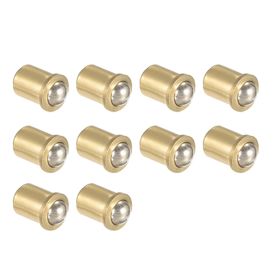 sourcing map Door Cabinet Closet Drawer 7mm Dia Brass Ball Catch Latch Catcher 10pcs