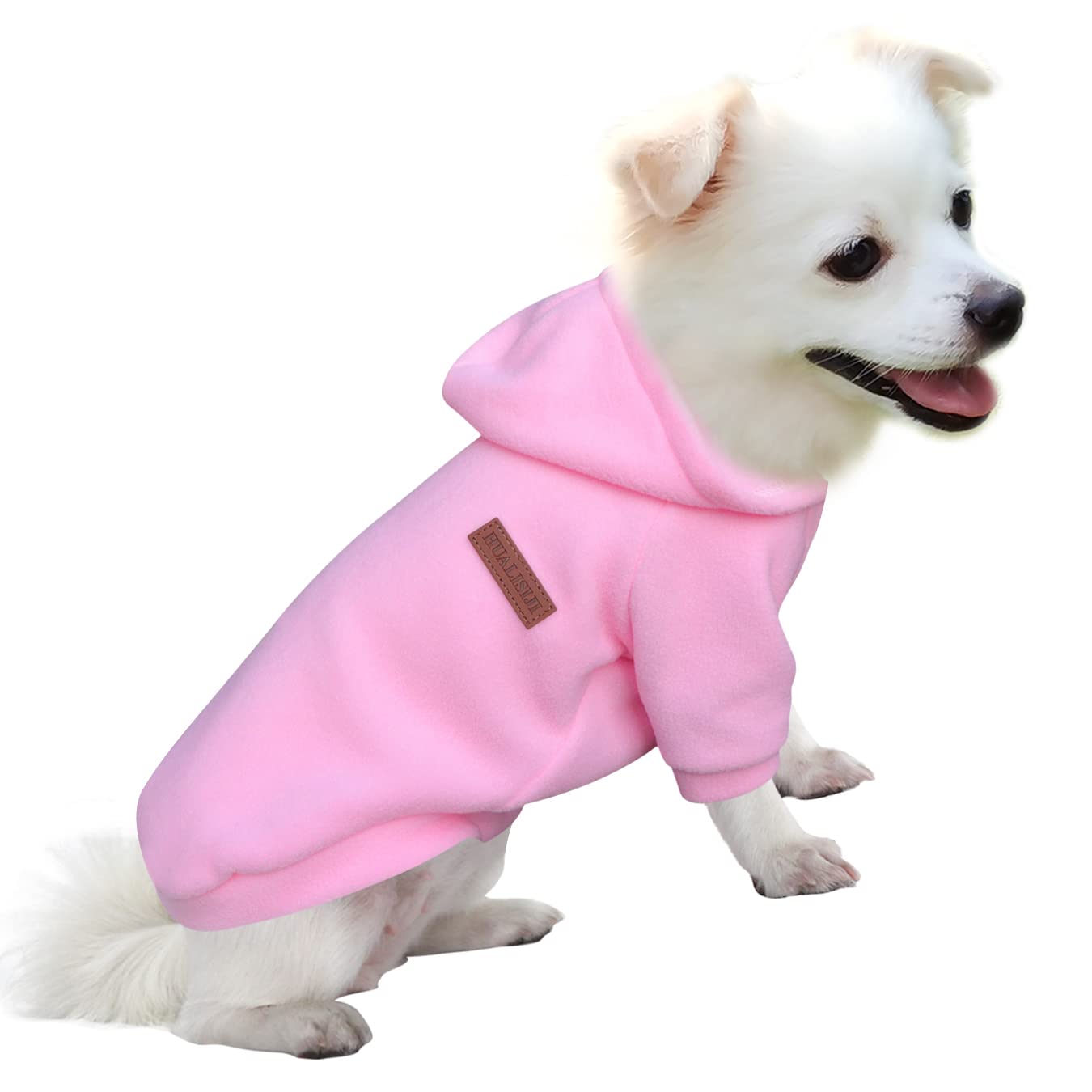 HuaLiSiJi Dog Hoodie Dog Sweatshirt Elasticity Fabric is Quite Comfortable, Soft and Warm for the Animal and Easy to Wear (Pink, M)