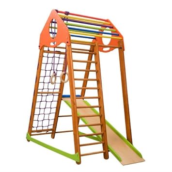 Kinder Zu Hause Aus Holz Spielplatz Mit Rutschbahn Bambinowood