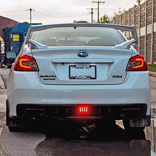 F1 Style Smoked LED Rear Fog Brake Light for 11-18 Subaru WRX, 11-18 Impreza GP
