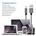 ivvo Lightning Cable 4 Pack 1FT 3FT 6FT 10FT Durable Nylon Braided Cord Lightning to USB Cable Charger for Apple iPhone 7/7 Plus/6/6s/6Plus/6s Plus/5/5c/5s/SE,iPad iPod Nano iPod Touch(Black)