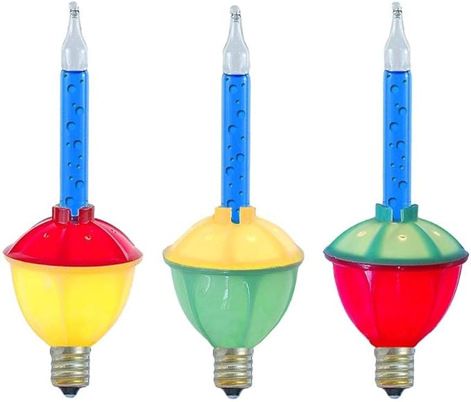 Novelty Lights 3 Light Traditional Christmas Bubble Light