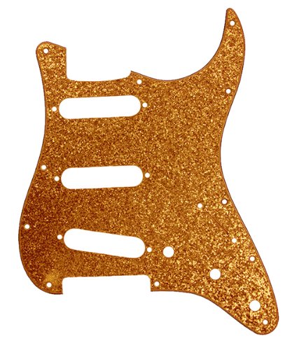 Dâ€™Andrea Strat Pickguards for Electric Guitar, Gold Sparkle