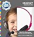 Kidz Gear Deluxe Headset Headphones with Boom Mic - Pink