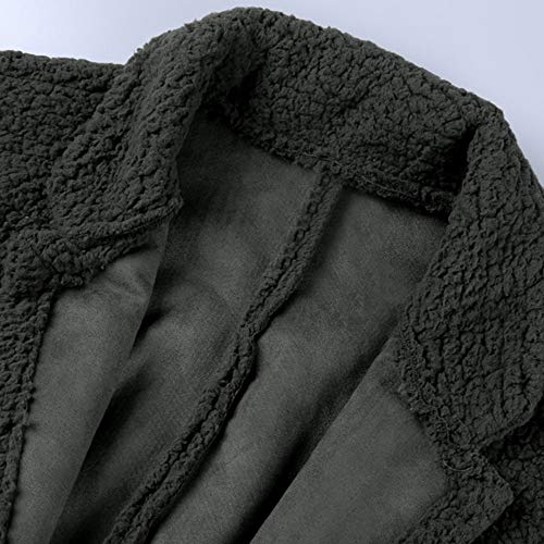 Men's Basic Coat, 2018 Loose Double-Sided Plush Hoodie Top (Green+, 2XL) - Thumbnail 6