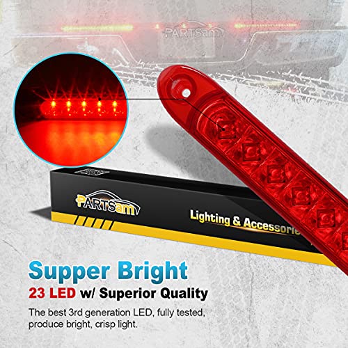 Partsam 2PC Red 17" 23 LED Light Bar Stop Turn Tail