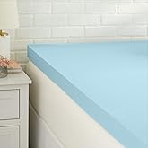 Amazon Basics King Cooling Gel-Infused Memory Foam Mattress Topper, CertiPUR-US Certified, 3 Inches, Blue