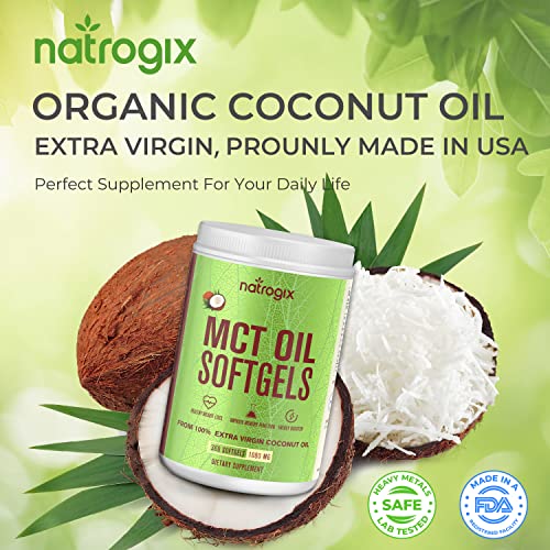 Natrogix MCT Oil Capsules/Virgin Coconut Oil Softgels, 360 Count3