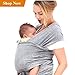 Innoo Tech Baby Sling Carrier Natural Cotton Nursing Baby Wrap Suitable for Newborns to 35 lbs Breastfeeding Sling Baby Holder Soft Safe and Comfortable Nice Baby Shower Gift Gray (Grey)